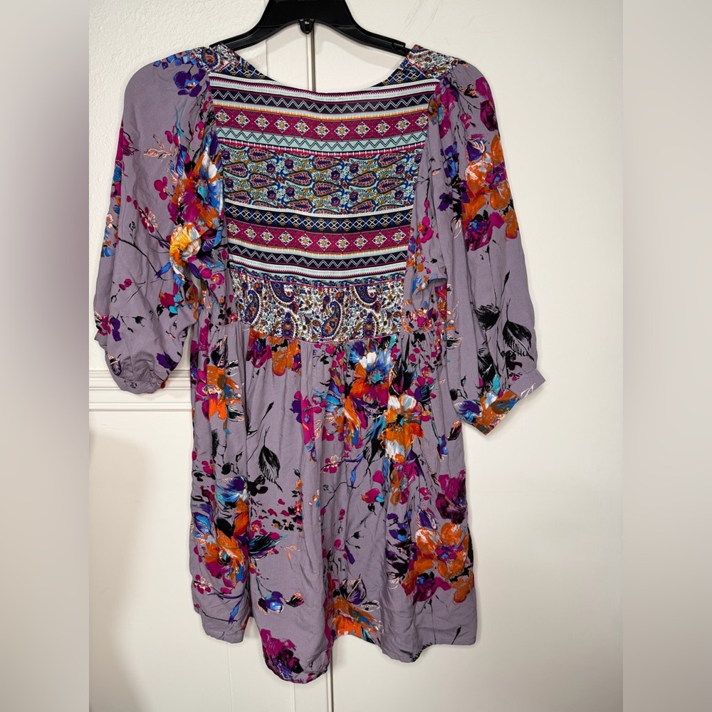 Umgee Multicolor Geometric Pattern mini dress siz… - image 6